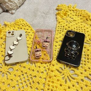Stylish Black and Cream Phone Cases
